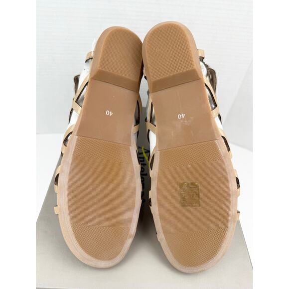 Antelope Laser Cut Gladiator Gold Metalic Womens Sandals 129 Size EU 40 US 9 NEW - Picture 11 of 13